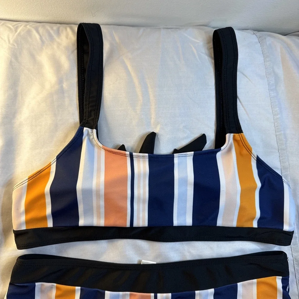 ROMWE striped bikini